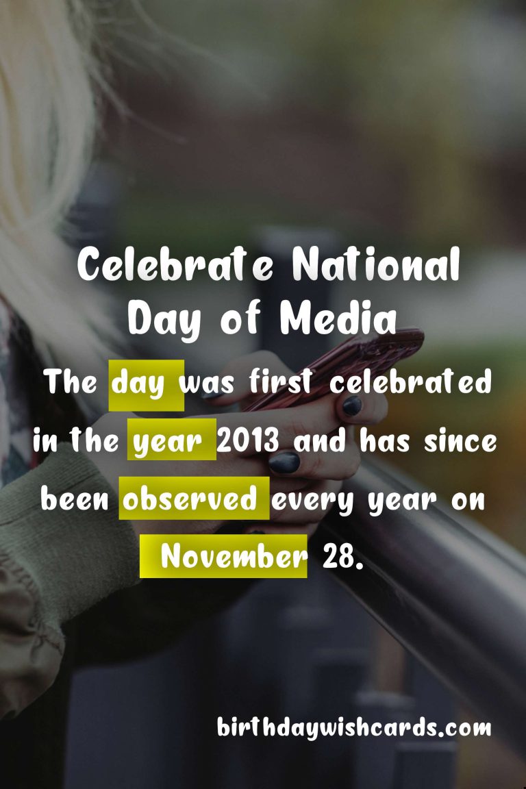 Celebrate National Day of Media – November 28 with These Exciting Activities