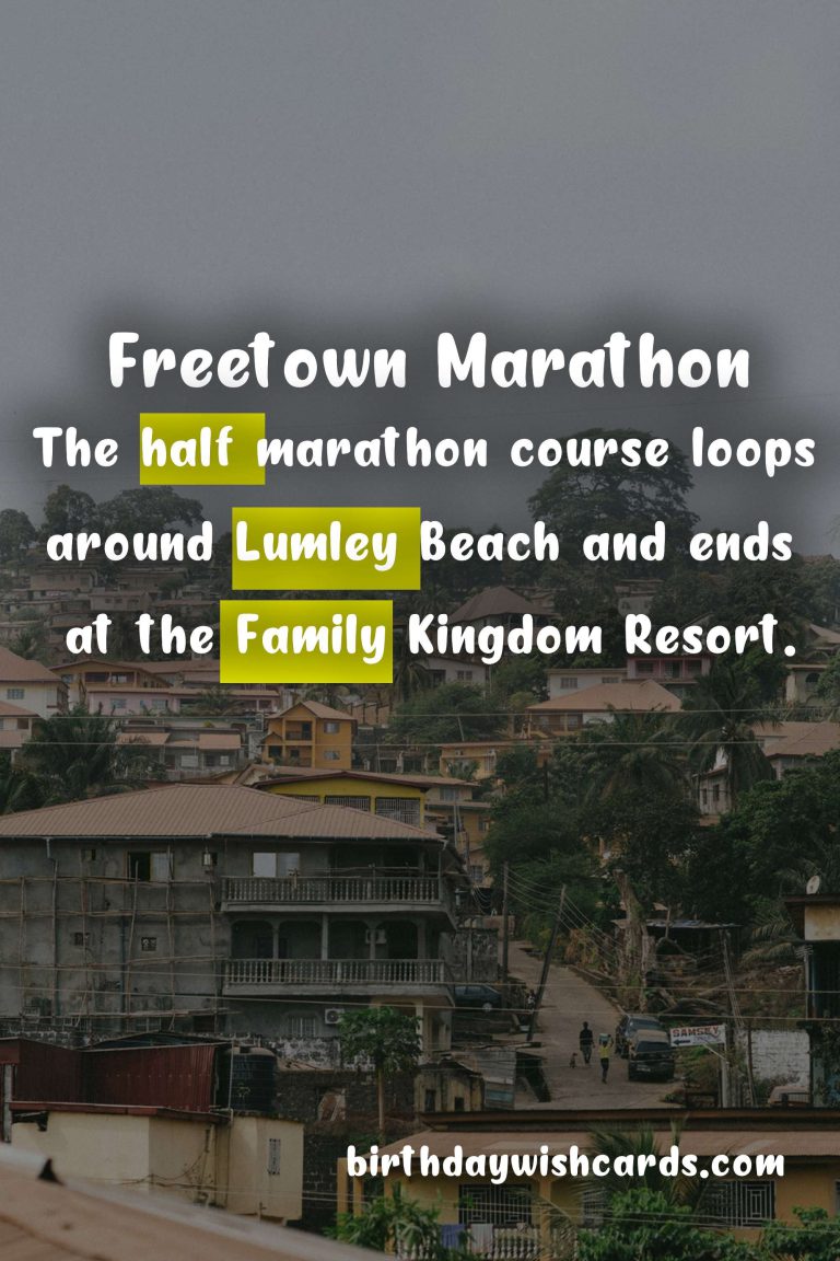 January 7 – Freetown Marathon: A Celebration of Unity and Resilience