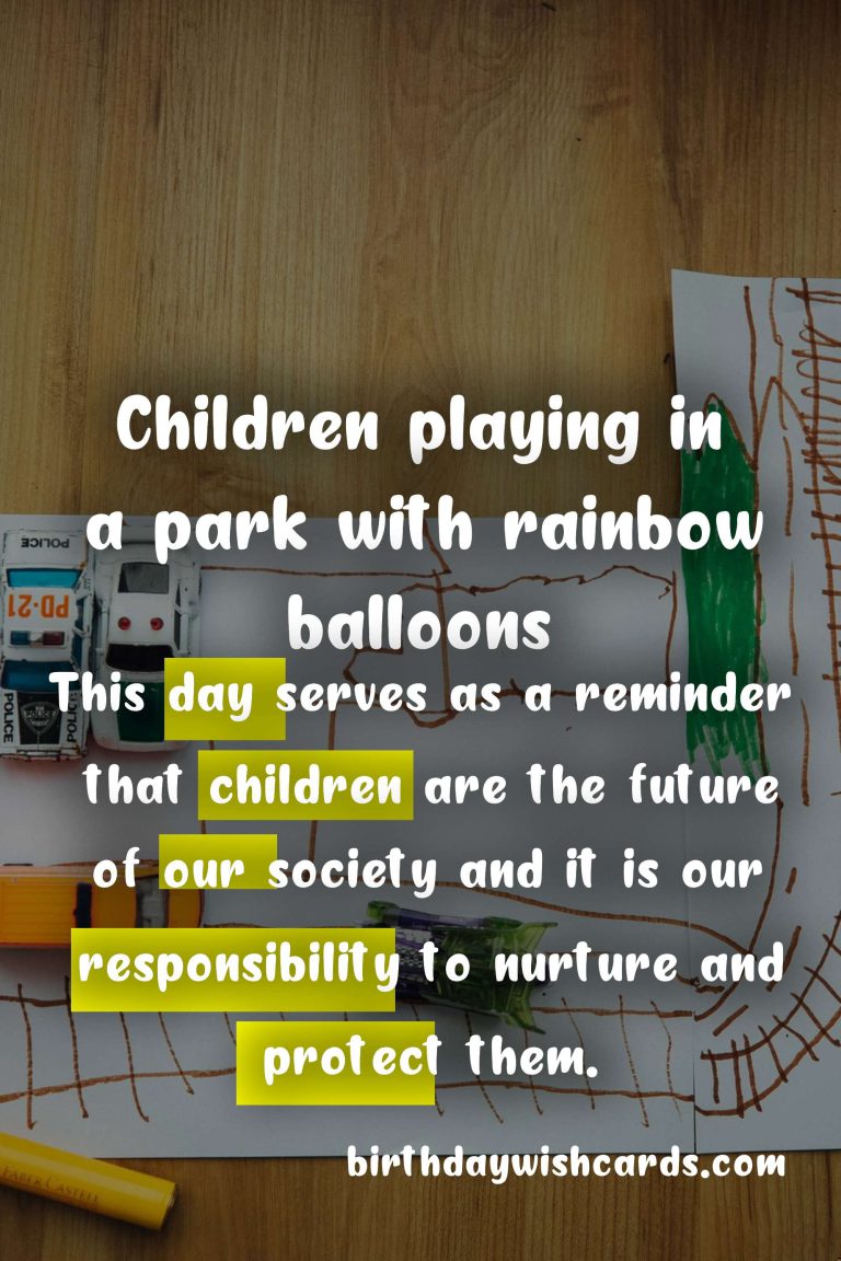 November 20 – Universal Children’s Day