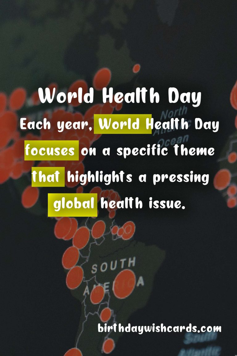 April 5 – World Health Day