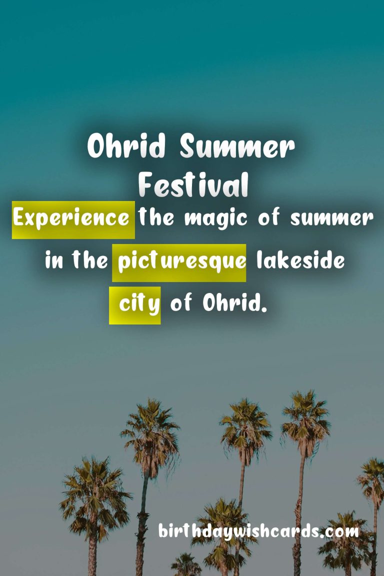 Infinite Summer Fun at Ohrid Summer Festival (July-August)