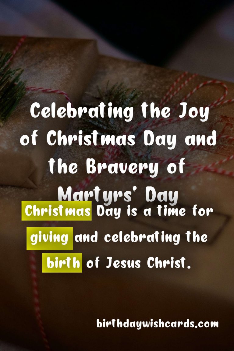 Celebrating Christmas Day and Martyrs' Day on June 27th