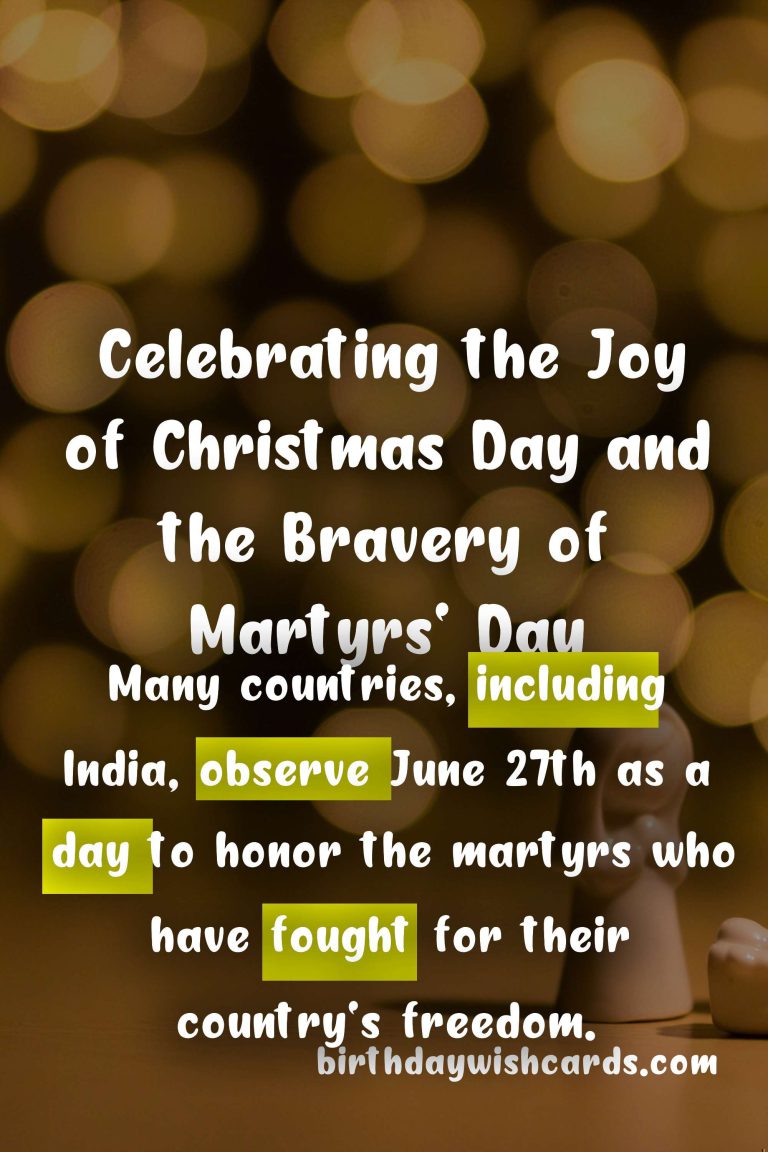 Celebrating Christmas Day and Martyrs’ Day on June 27th