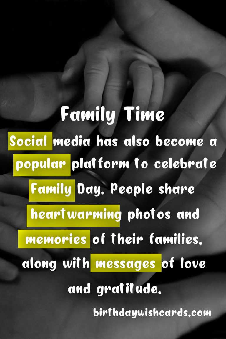Celebrate Family Day on August 25th: A Day to Cherish and Appreciate Your Loved Ones