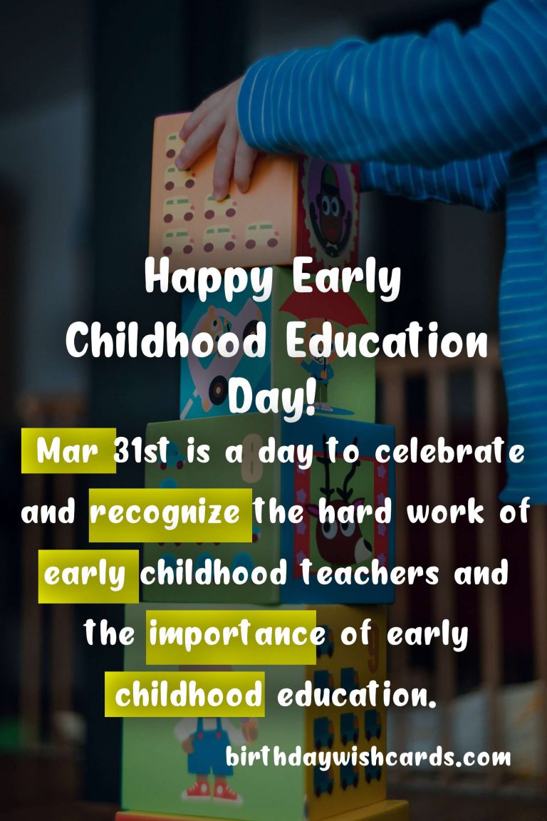 Mar 31: Day of Early Childhood Education and Teachers