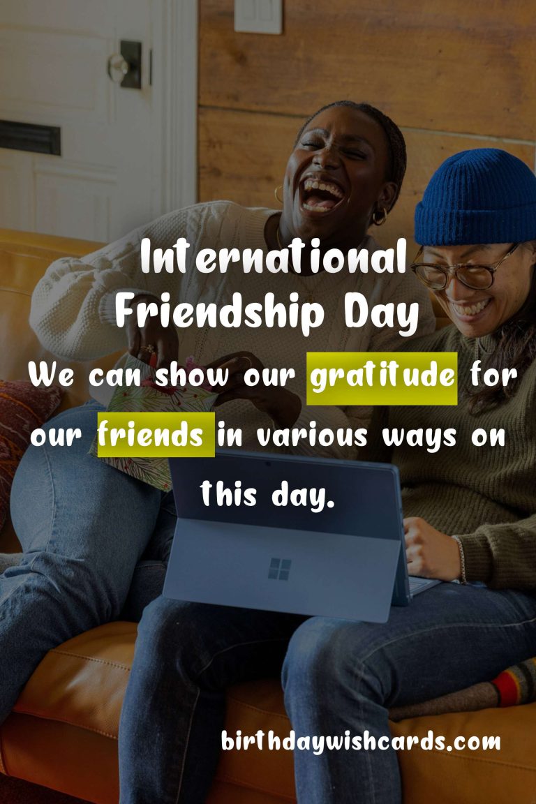 Jul 30: International Friendship Day