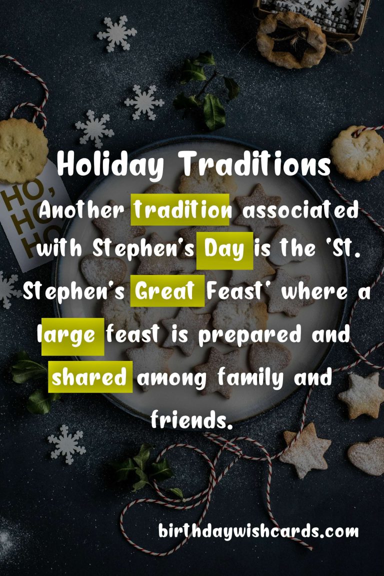 Honoring the Important Days of Stephen's Day'Adoption Day and The day of Prayers