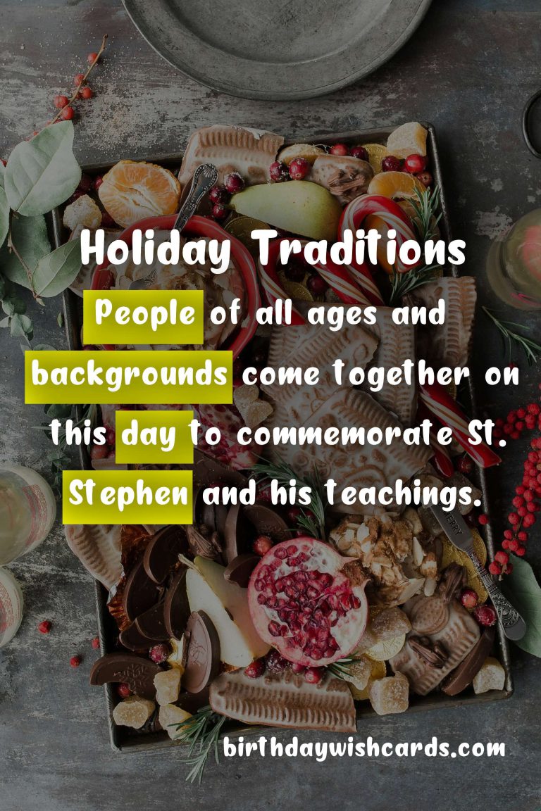 Honoring the Important Days of Stephen’s Day’Adoption Day and The day of Prayers