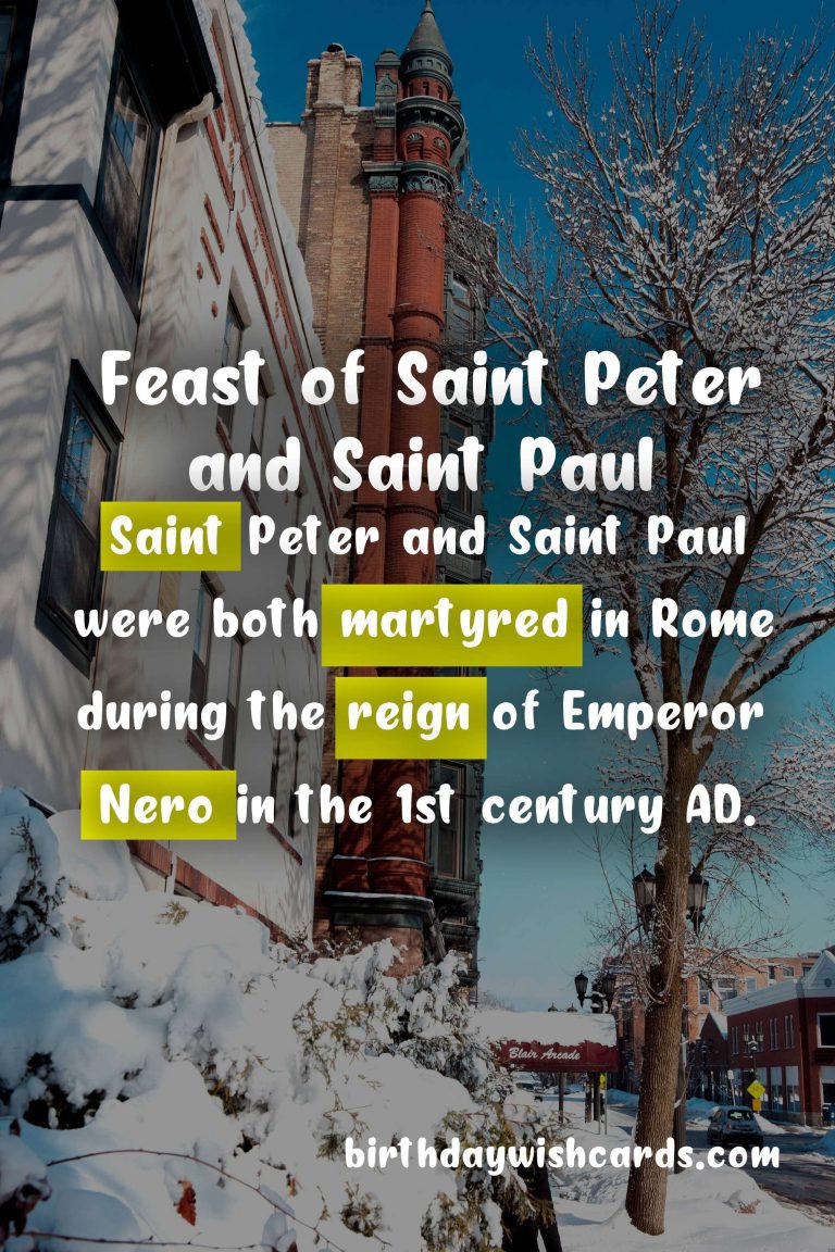 Feast of Saint Peter and Saint Paul: June 29th