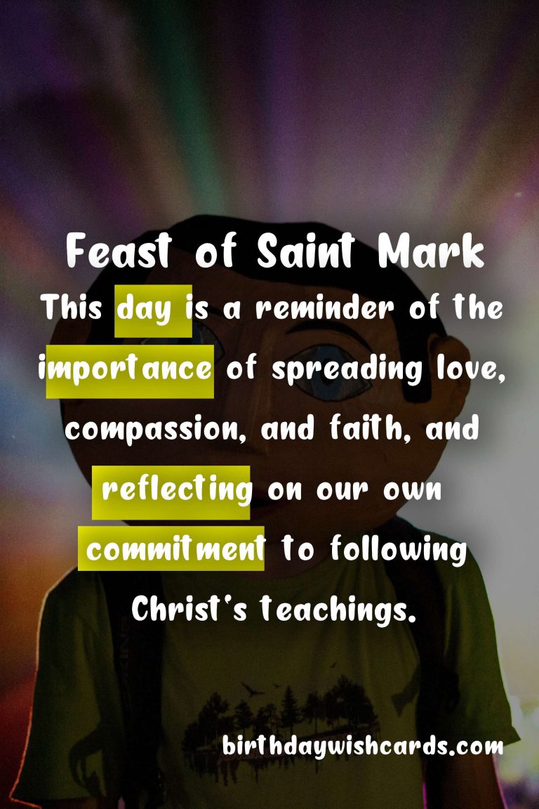 Celebrate the Feast of Saint Mark on April 25th with Joy and Devotion