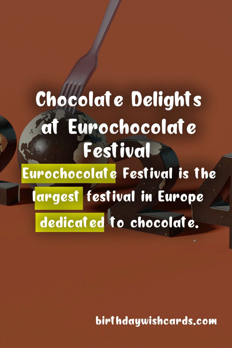 Celebrate Chocolate Heaven at Eurochocolate Festival in October!