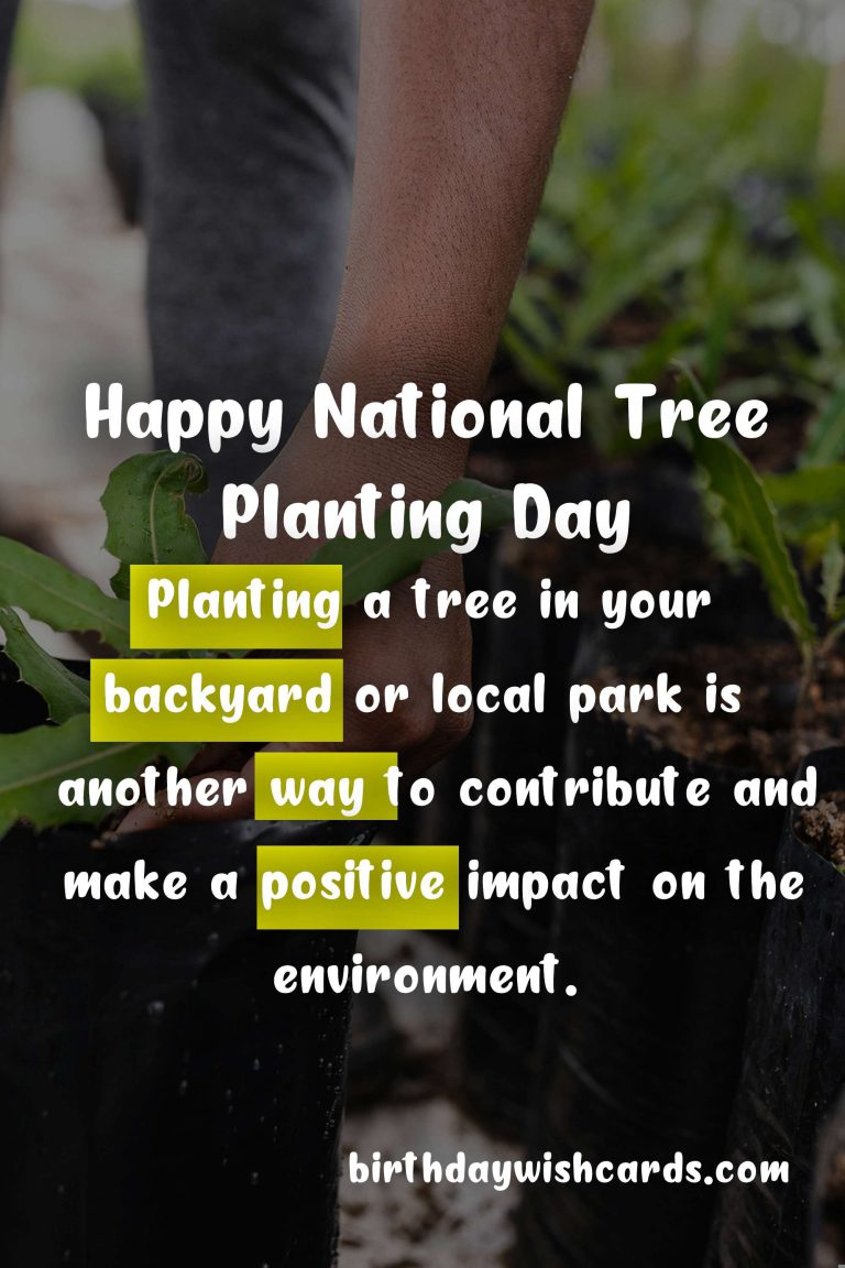 Second Sunday in October: National Tree Planting Day