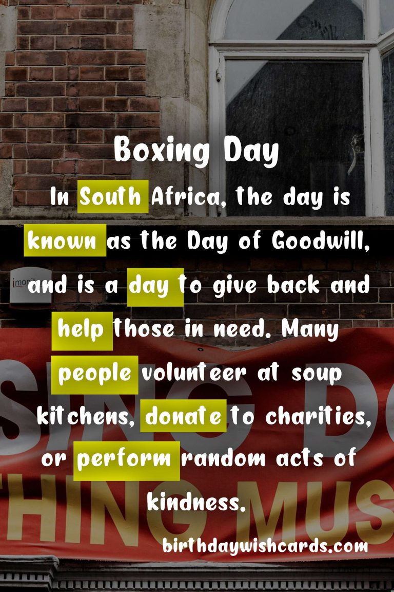 December 26: Boxing Day Celebrating A Day of Giving Back and Giving Thanks
