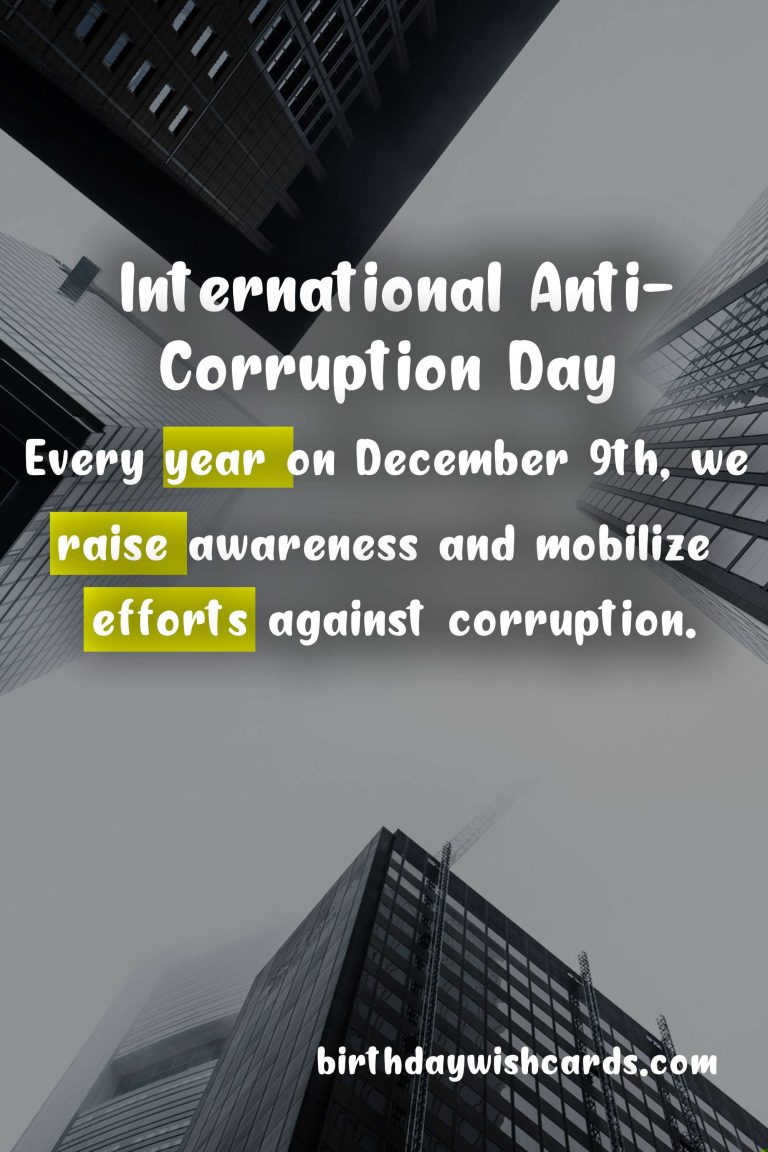 Observed Every Year: December 9th is International Anti-Corruption Day