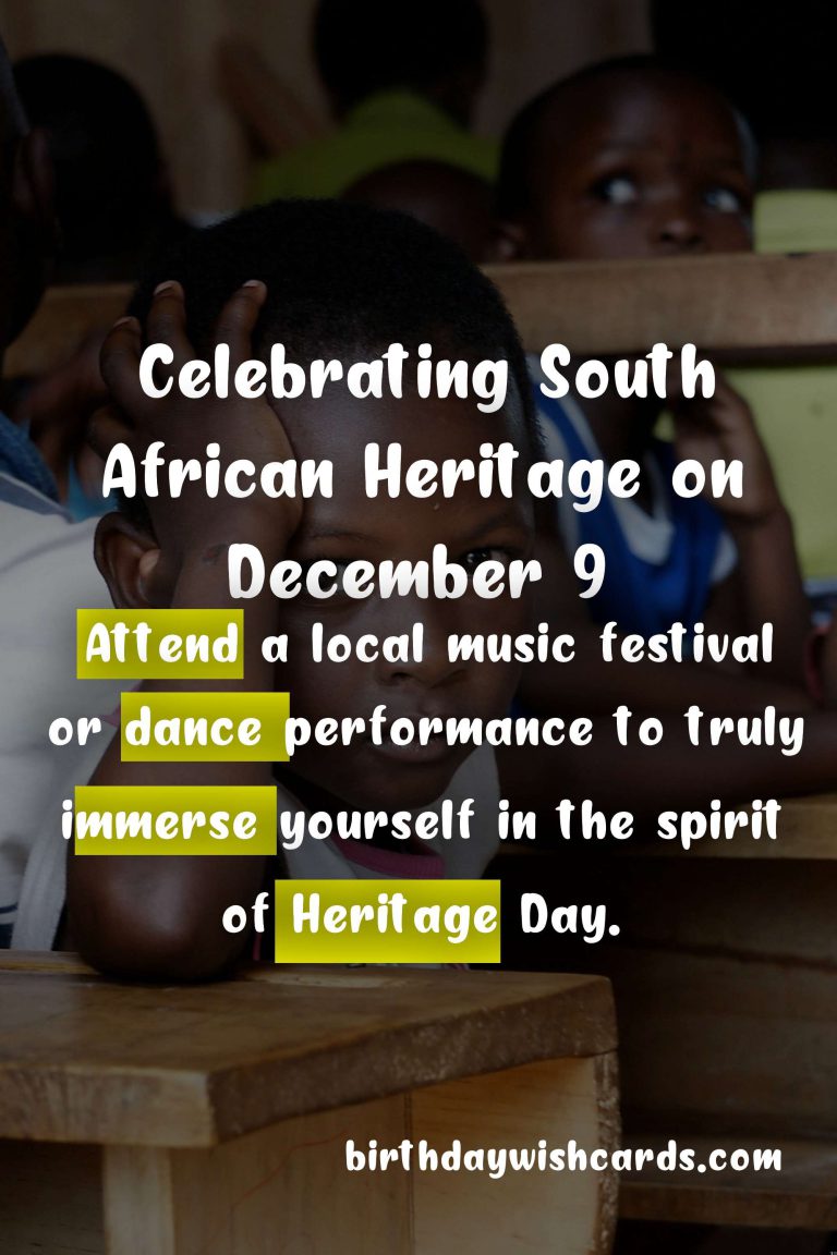 Celebrate South African Heritage on December 9 with Food, Music, and Gatherings
