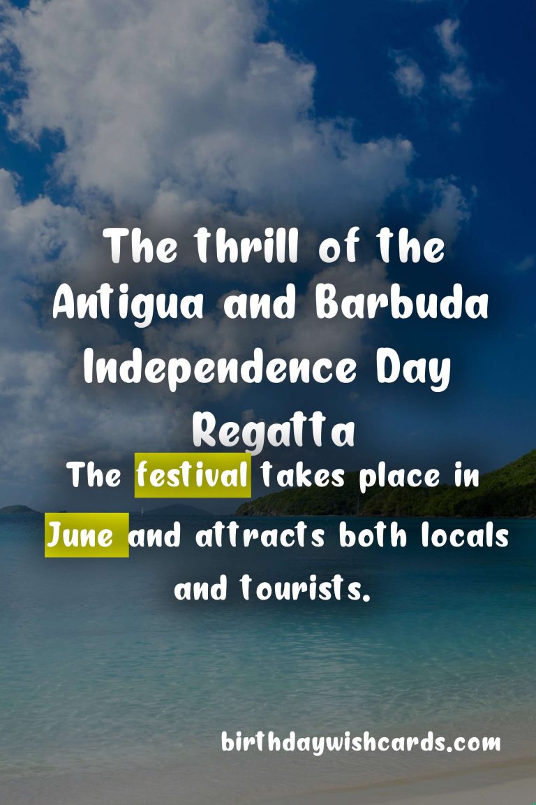 Celebrating Independence Day: The Antigua and Barbuda Independence Day Regatta