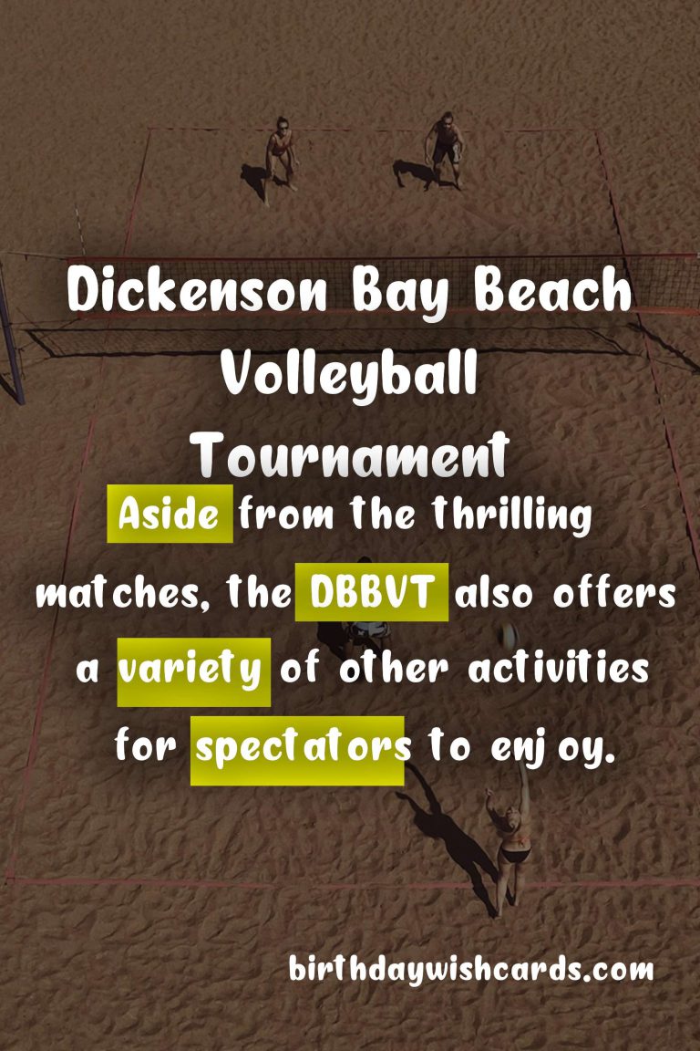 Dickenson Bay Beach Volleyball Tournament in November – A Must-See Event for Sports Enthusiasts
