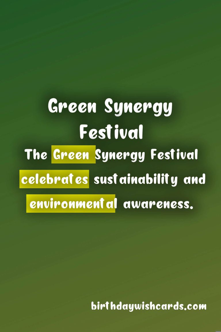 Green Synergy Festival (April)