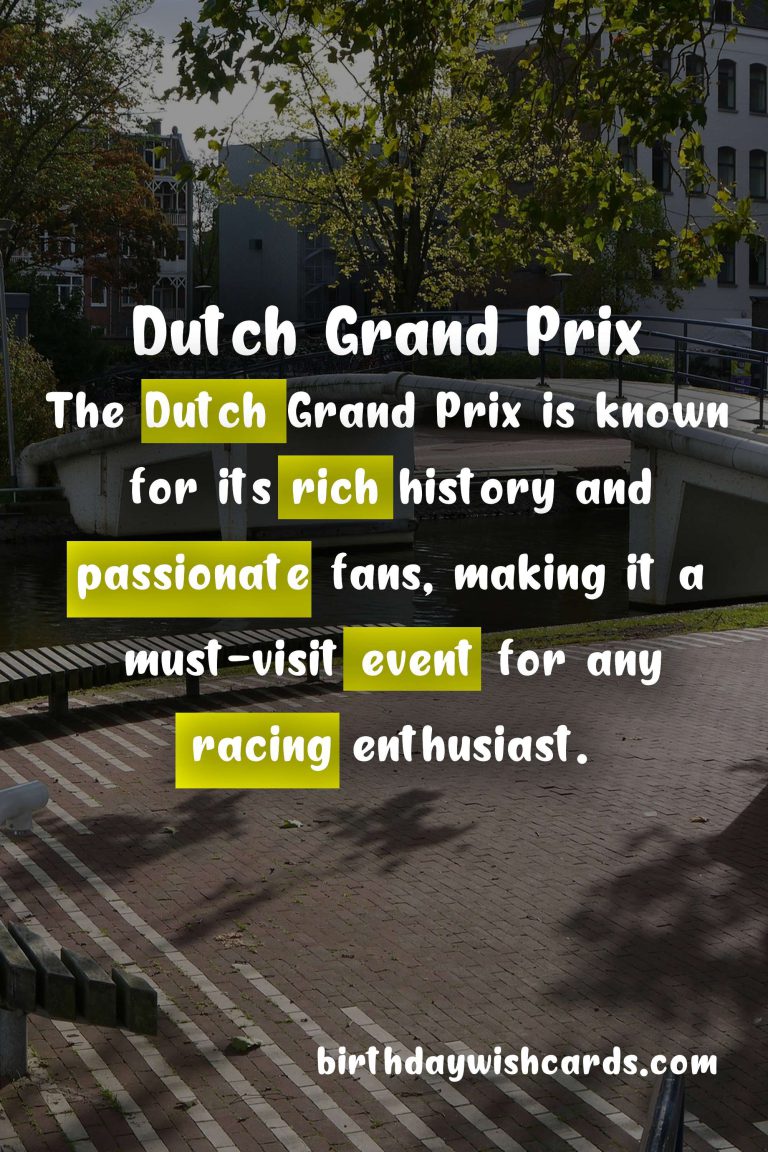 Experience the Thrill of Dutch Grand Prix in September