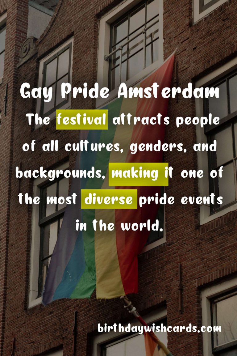 Gay Pride Amsterdam – August: A Celebration of Love and Acceptance
