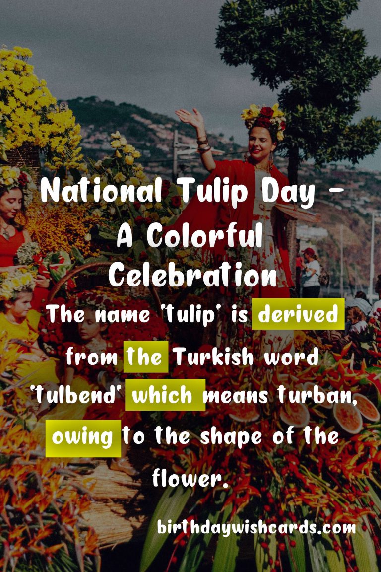 National Tulip Day - January