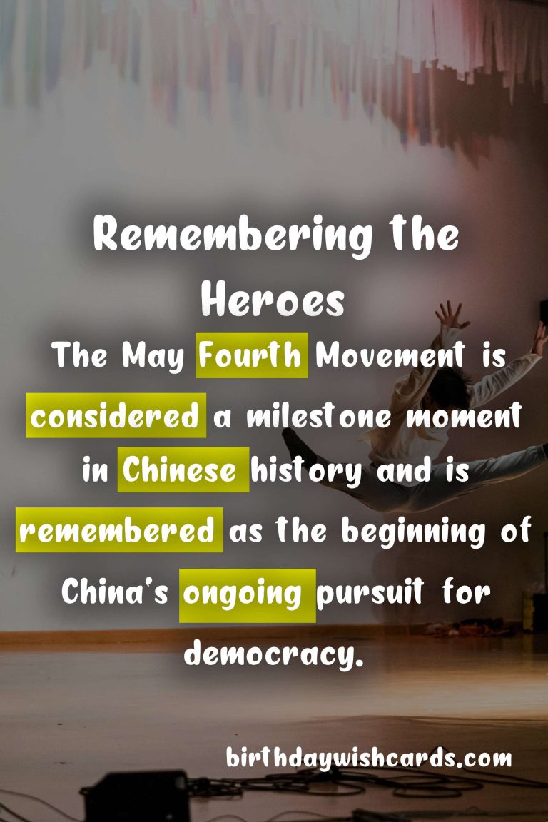 Remembering Remembrance Day – May 4th