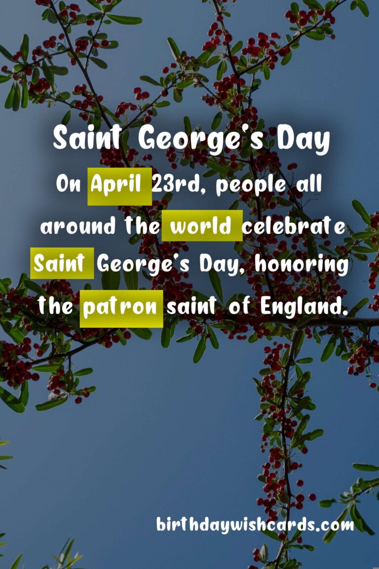 Celebrate Saint George’s Day: The Patron Saint of England