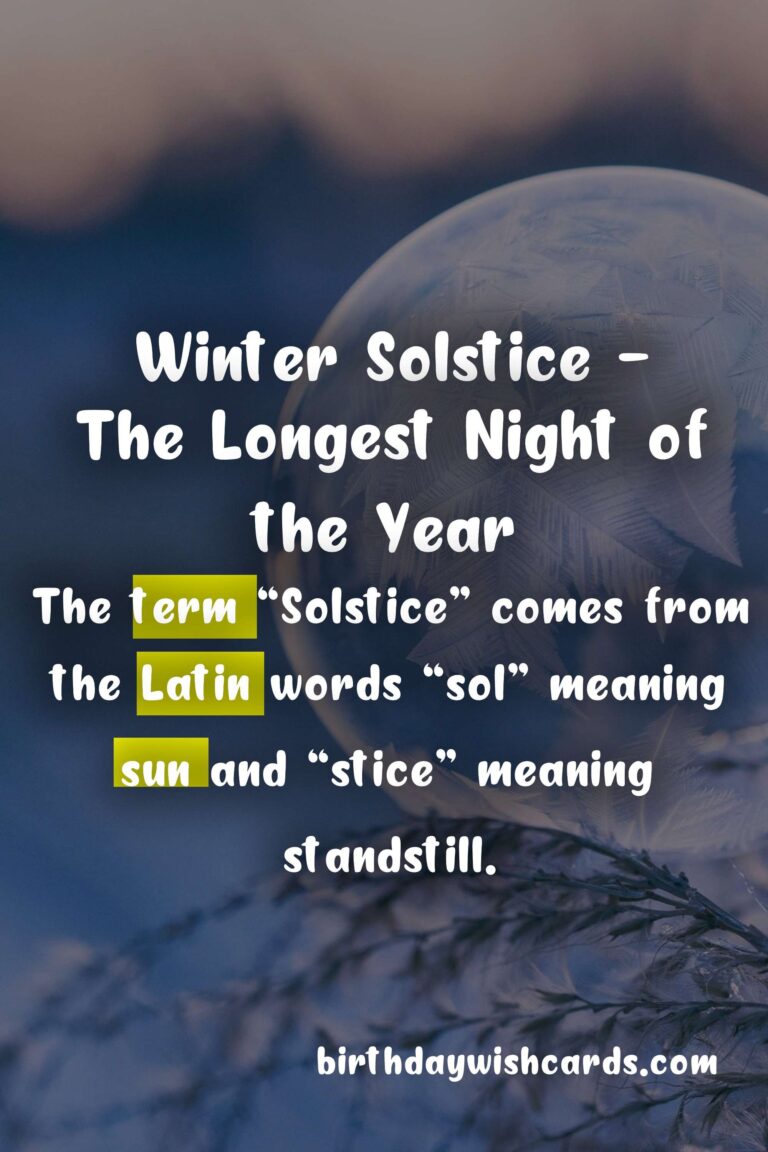 Winter Solstice (December 21) - The Longest Night of the Year