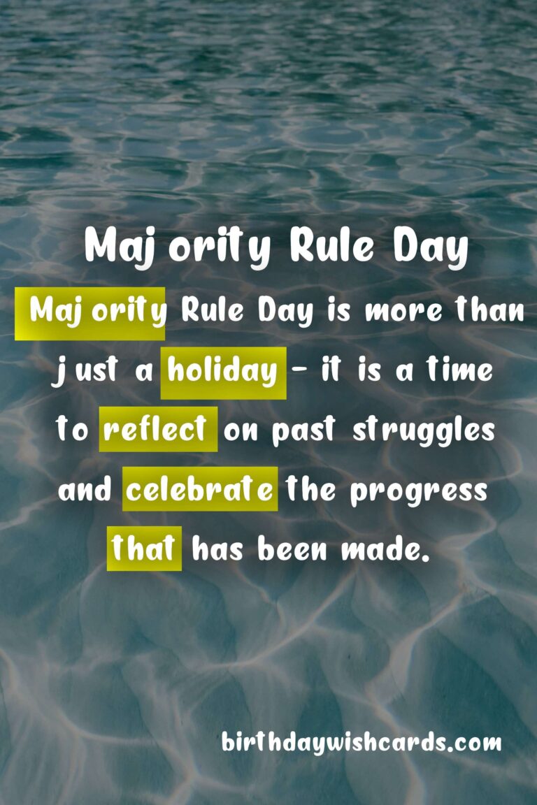 Celebrating Majority Rule Day: January 10