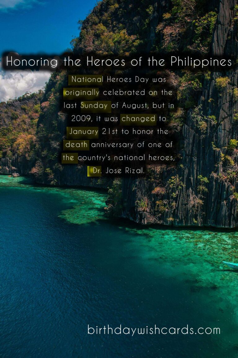 Celebrate the National Heroes Day on January 21st