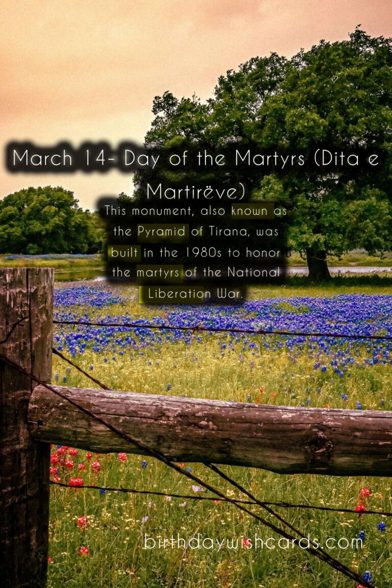 March 14- Day of the Martyrs (Dita e Martirëve)