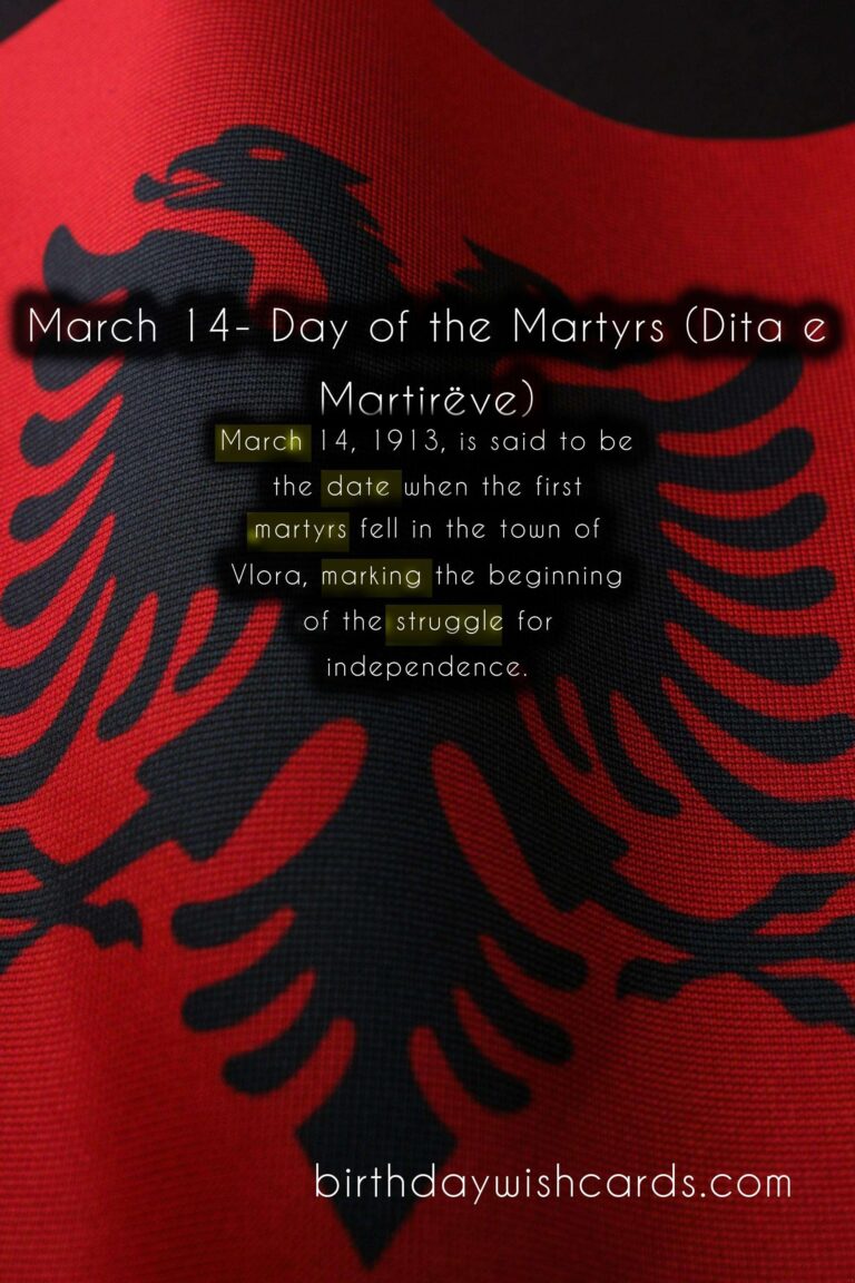 March 14- Day of the Martyrs (Dita e Martirëve)
