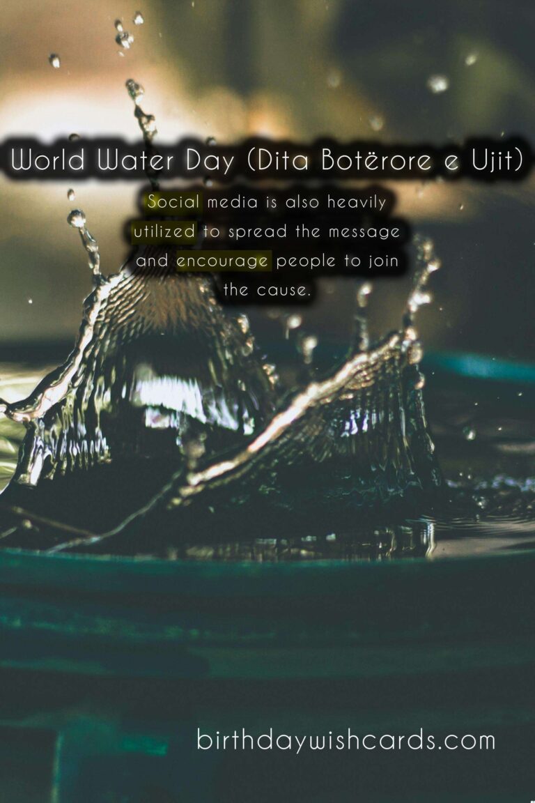 March 22 – World Water Day (Dita Botërore e Ujit)