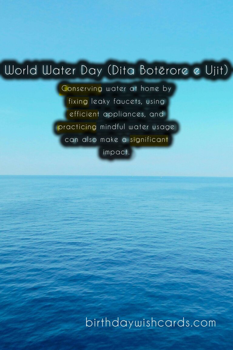 March 22 - World Water Day (Dita Botërore e Ujit)