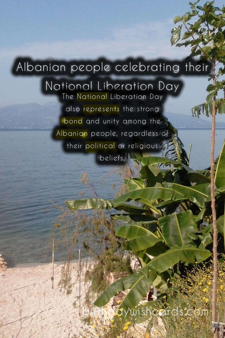 November 8- National Liberation Day (Dita e Çlirimit Kombëtar)