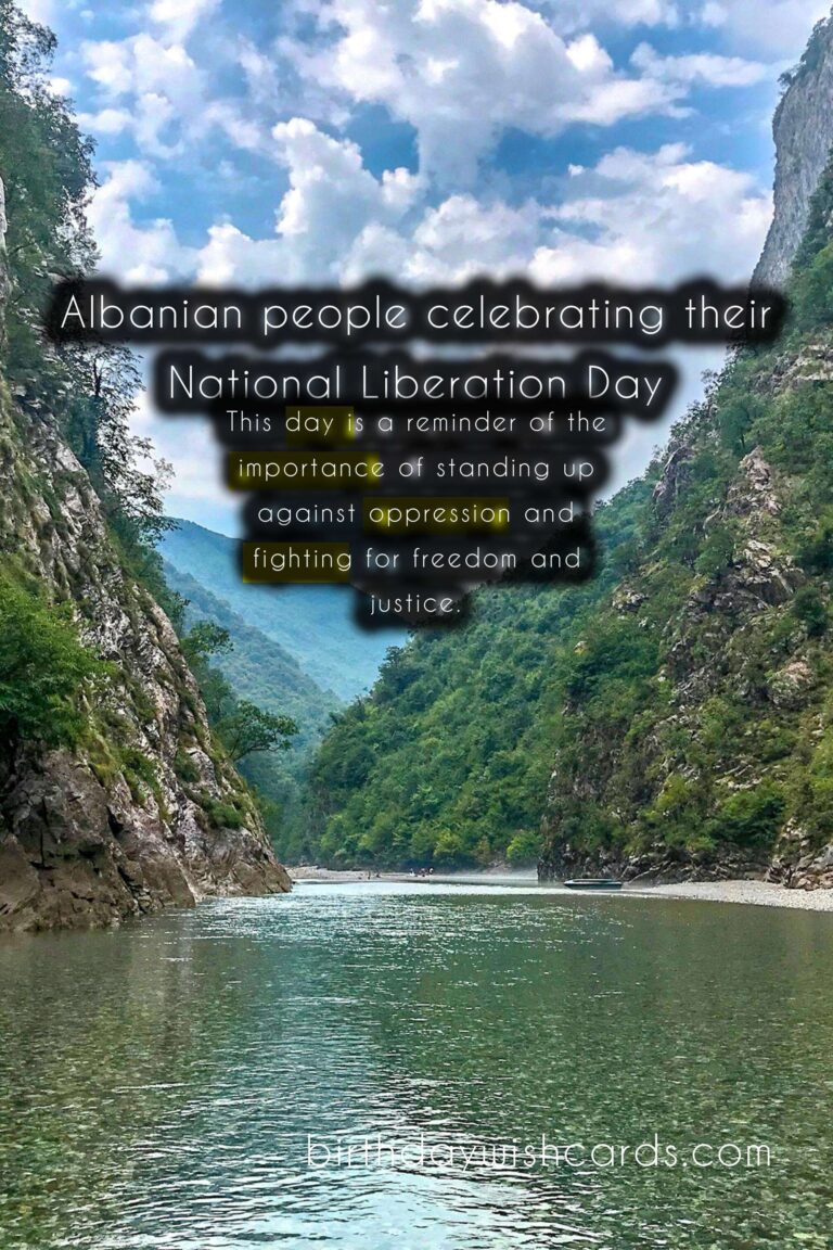 November 8- National Liberation Day (Dita e Çlirimit Kombëtar)