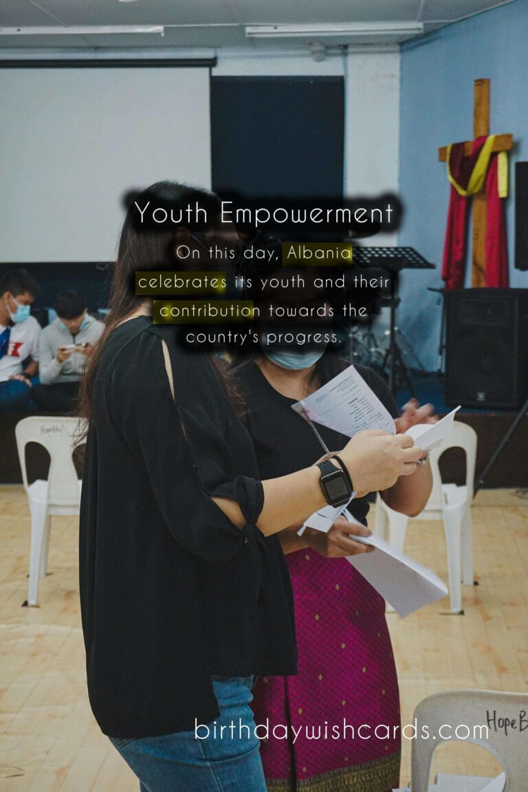 December 8- National Youth Day (Dita Kombëtare e Rinisë)