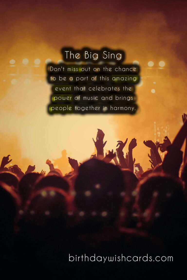 The Big Sing - August (Date Varies)