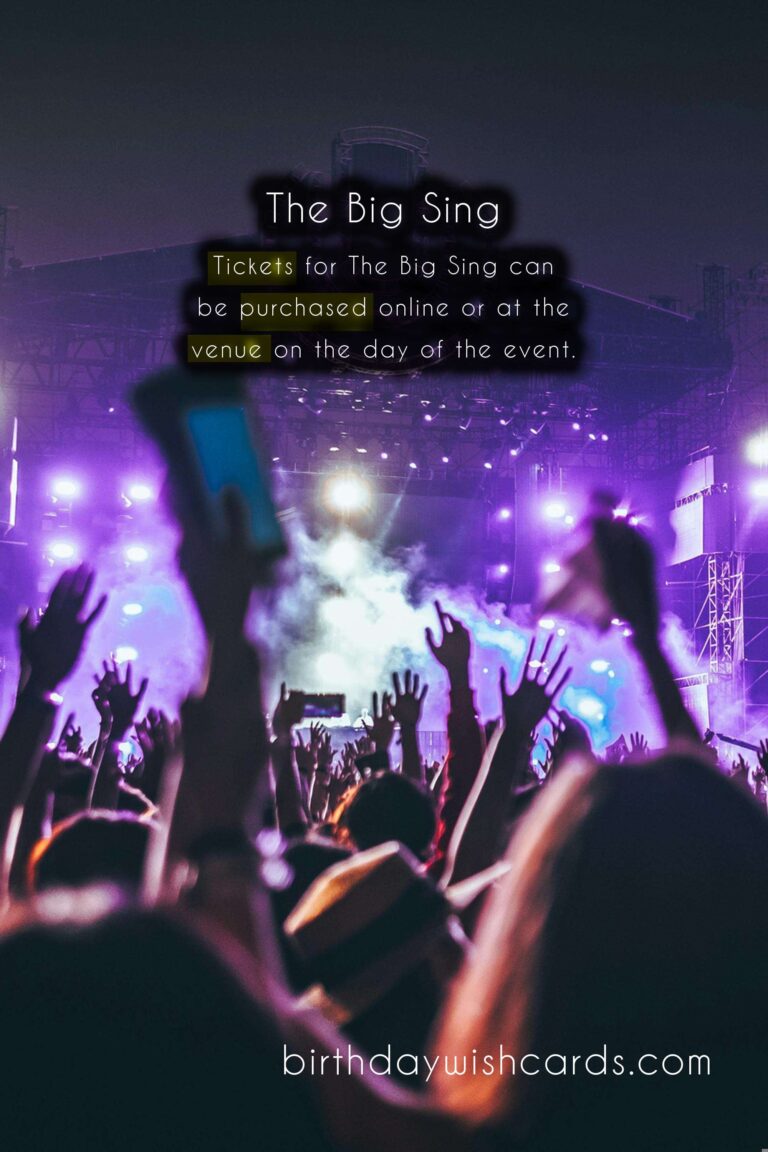 The Big Sing - August (Date Varies)