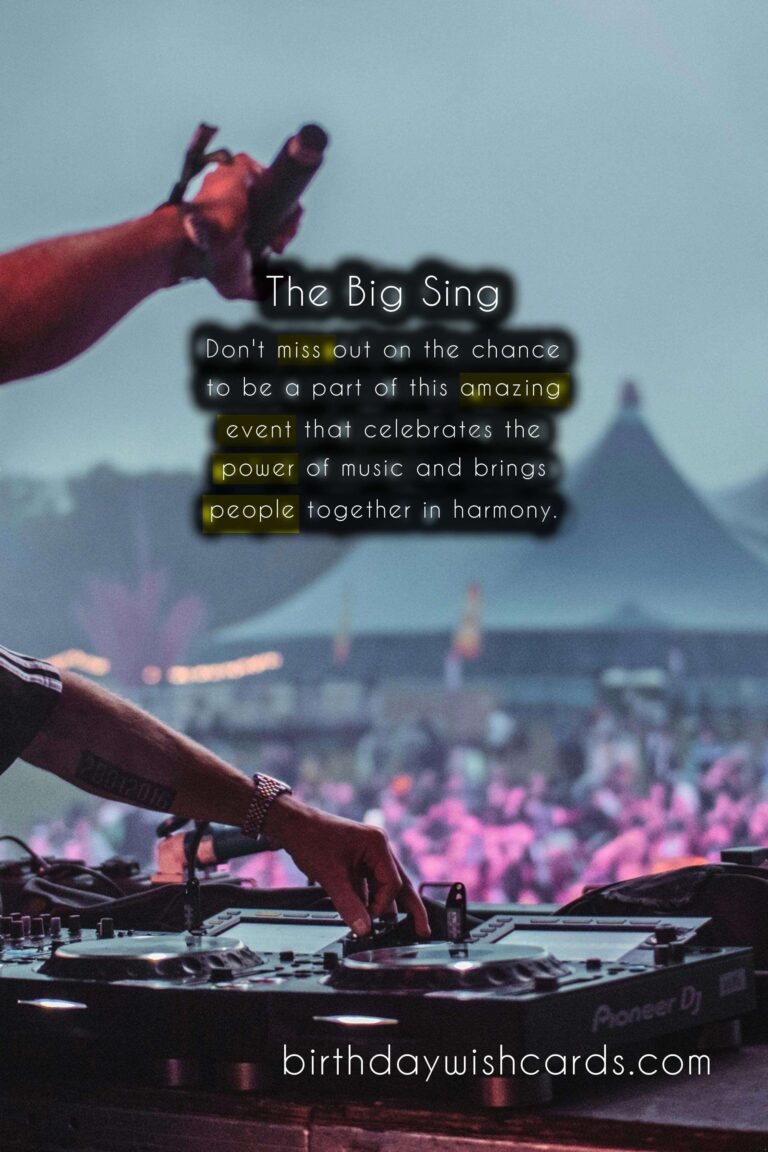 The Big Sing - August (Date Varies)