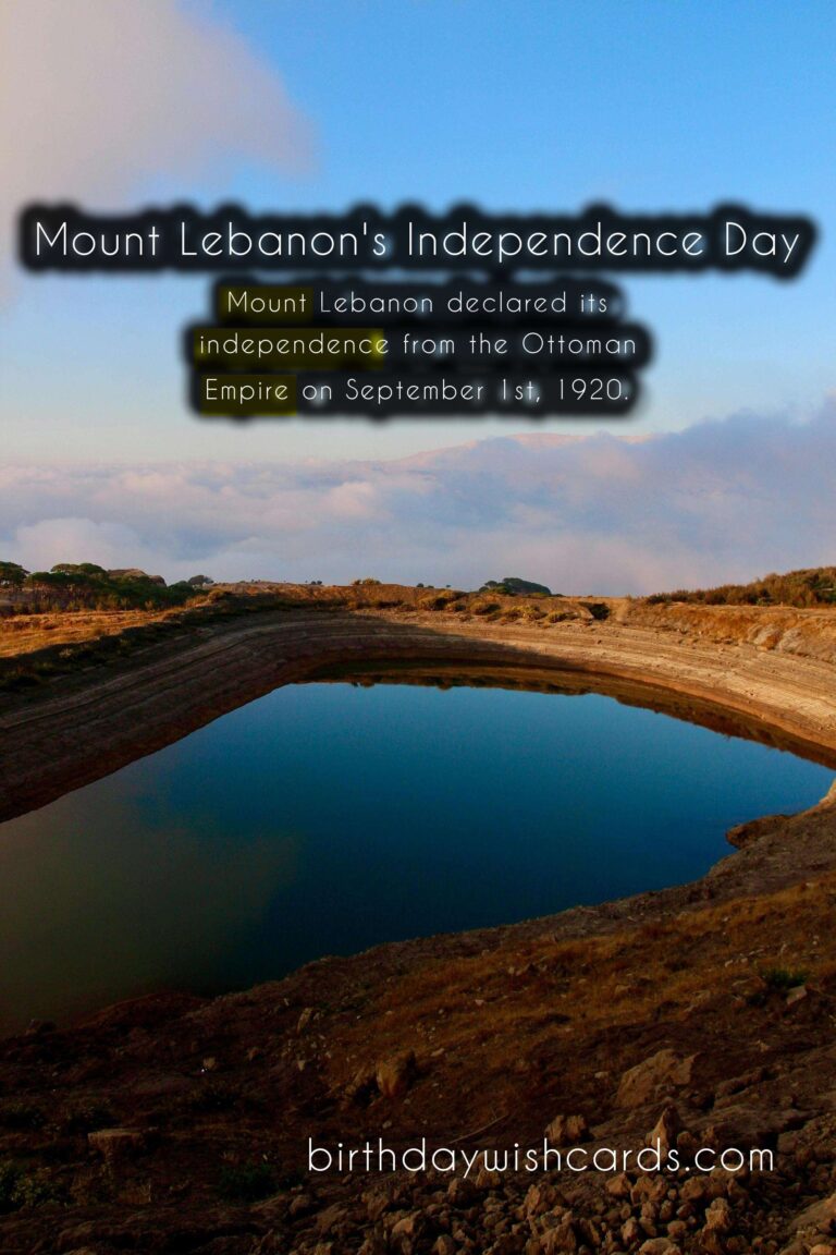 Gouraud’s Independence of Mount Lebanon – September 1st