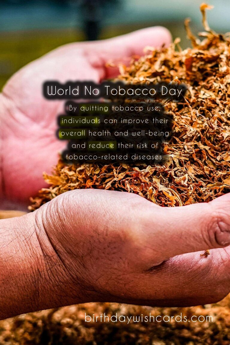 World No Tobacco Day - May 31st