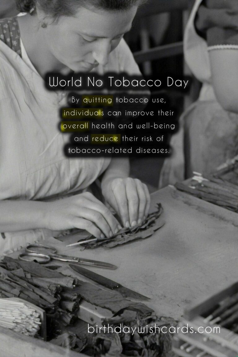 World No Tobacco Day - May 31st