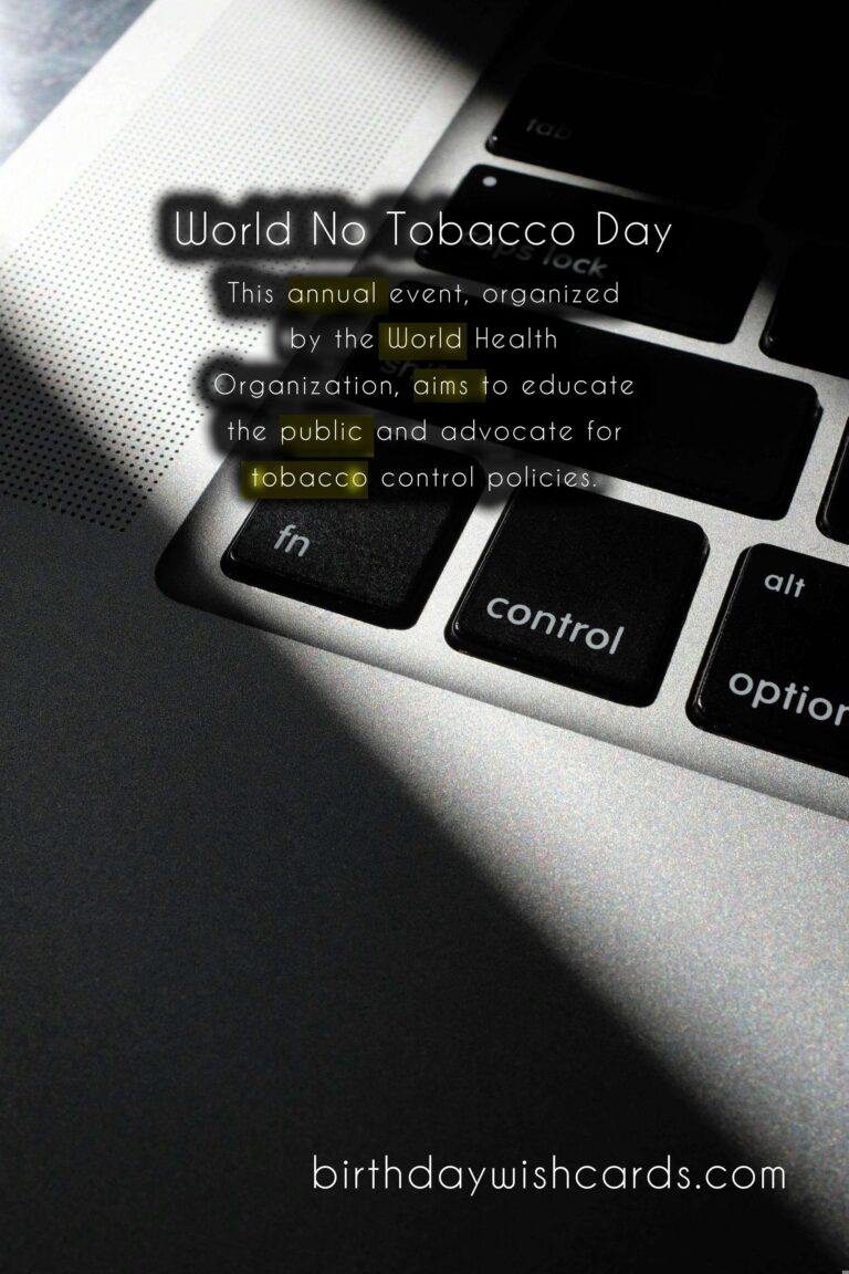 World No Tobacco Day - May 31st