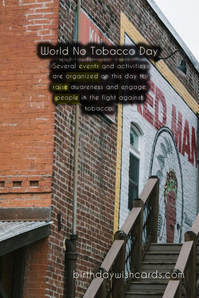 World No Tobacco Day – May 31st