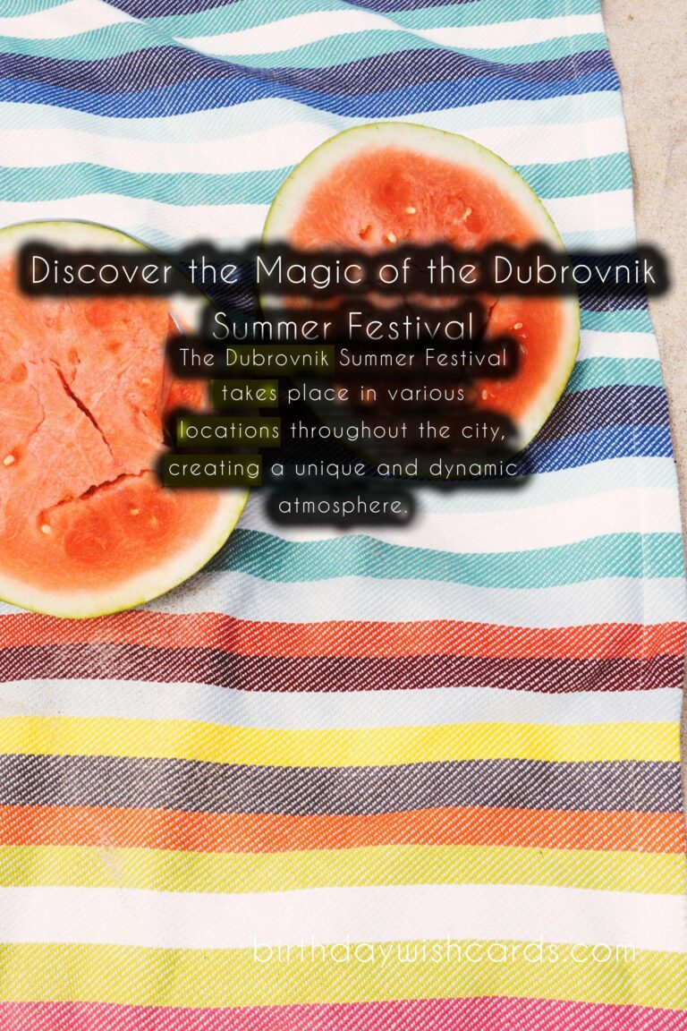 Discover the Magic of the Dubrovnik Summer Festival - July 10th to August 25th