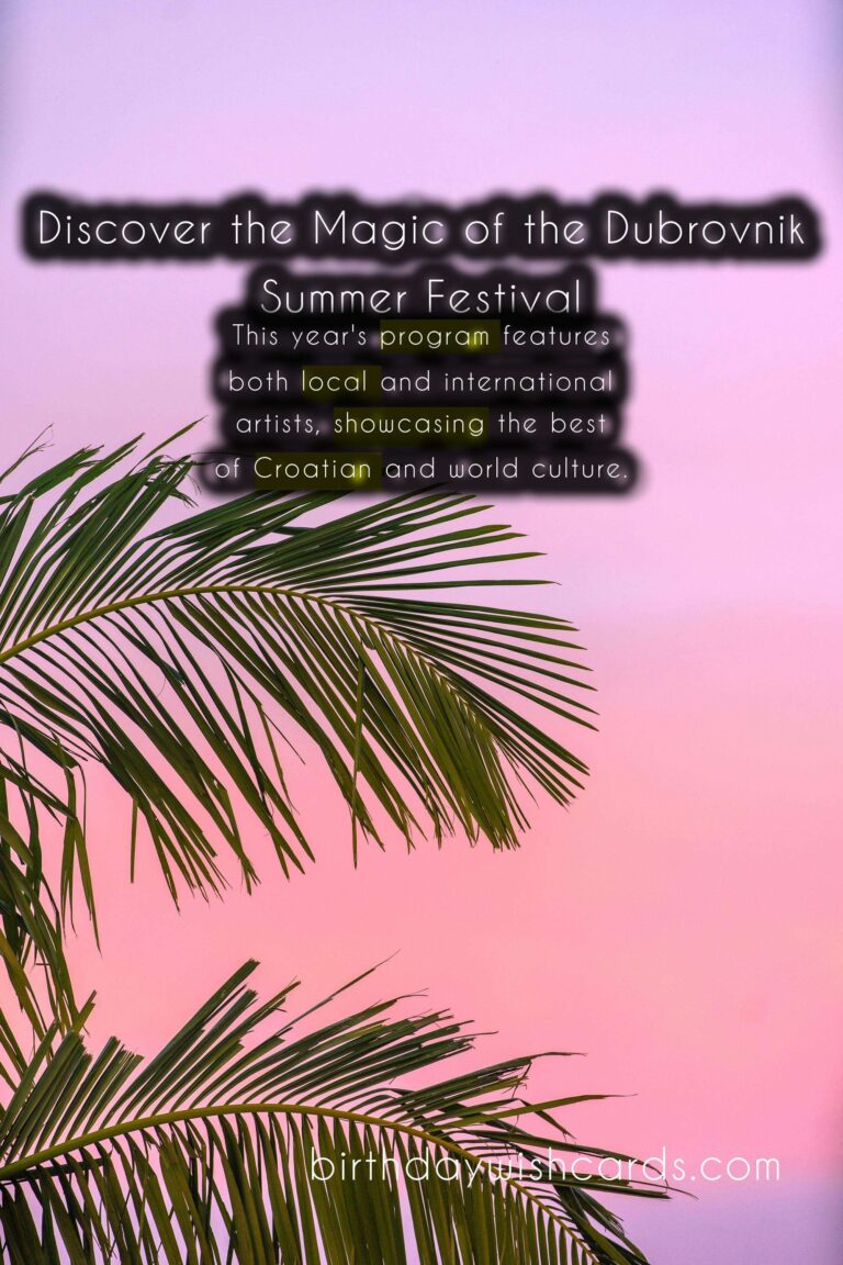 Discover the Magic of the Dubrovnik Summer Festival - July 10th to August 25th