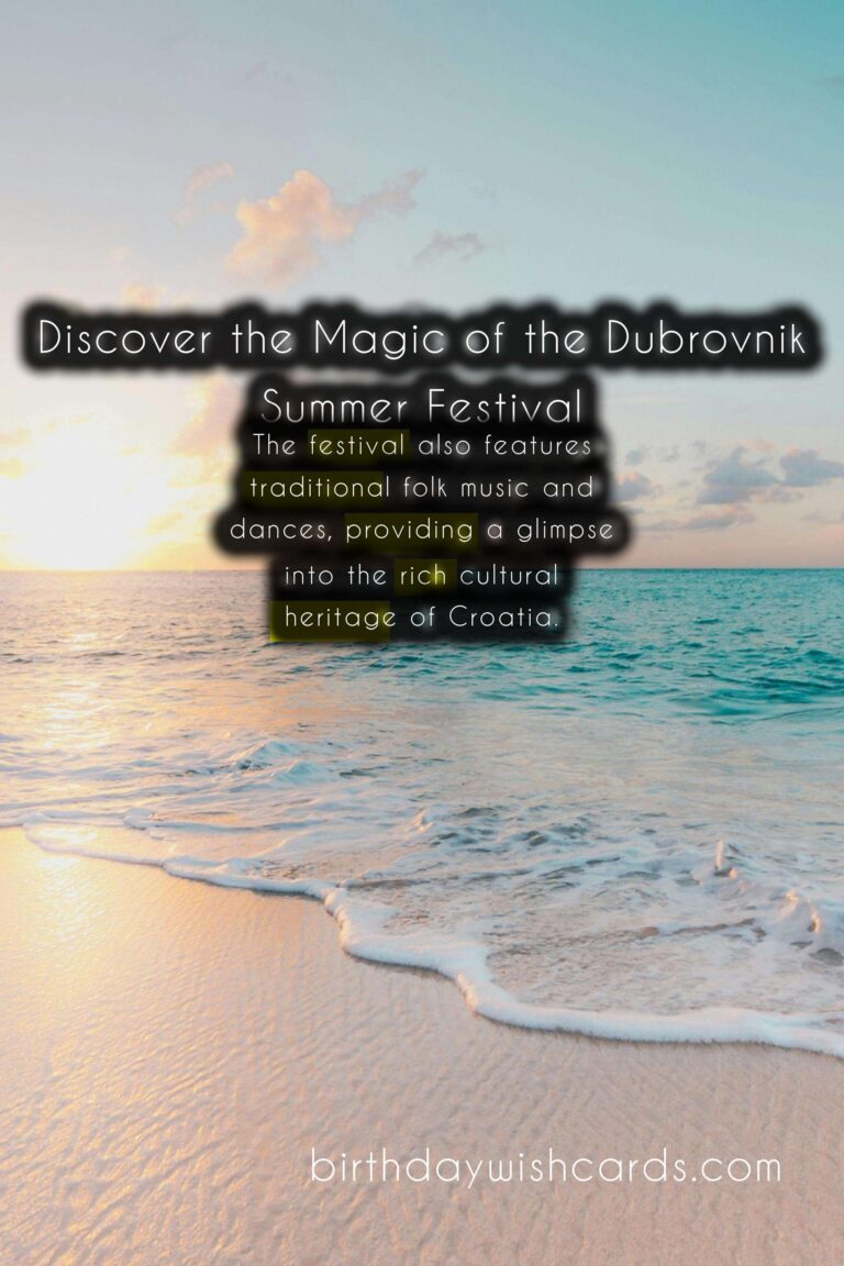 Discover the Magic of the Dubrovnik Summer Festival - July 10th to August 25th