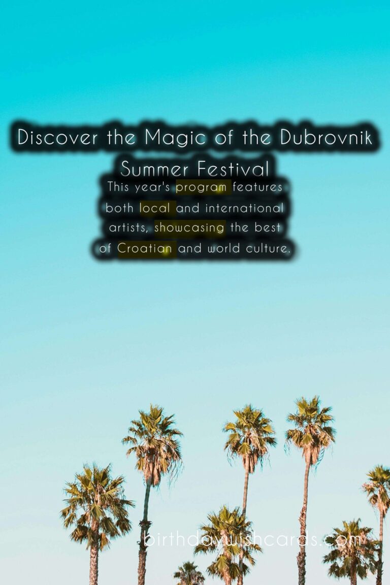 Discover the Magic of the Dubrovnik Summer Festival - July 10th to August 25th