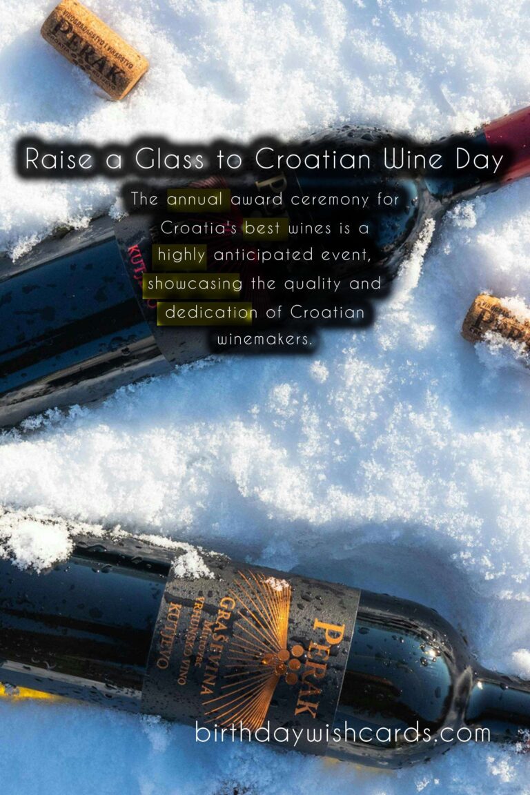 Celebrate Croatian Wine Day on December 26
